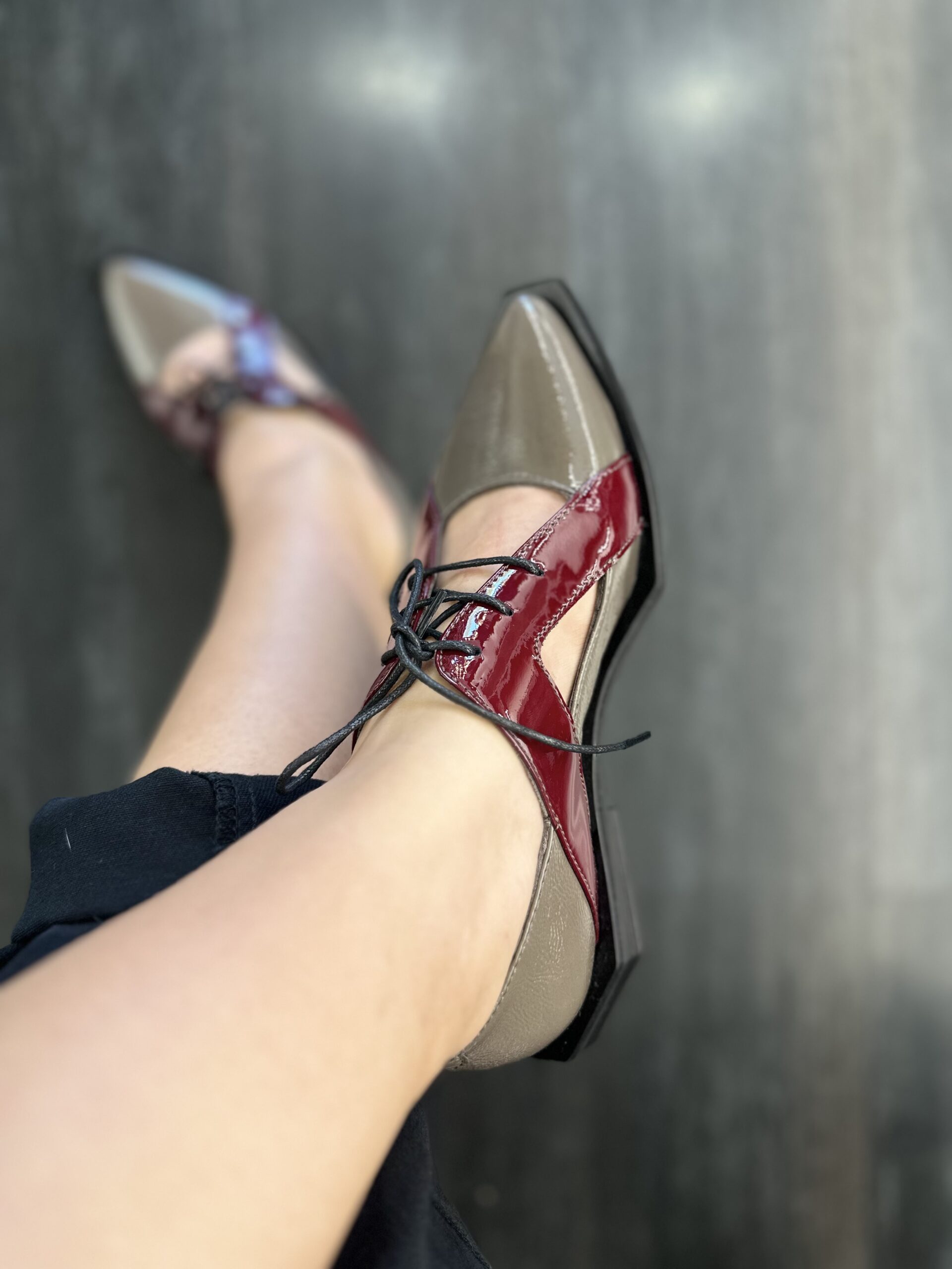 Mocassino taupe/bordeaux Le Bohemien