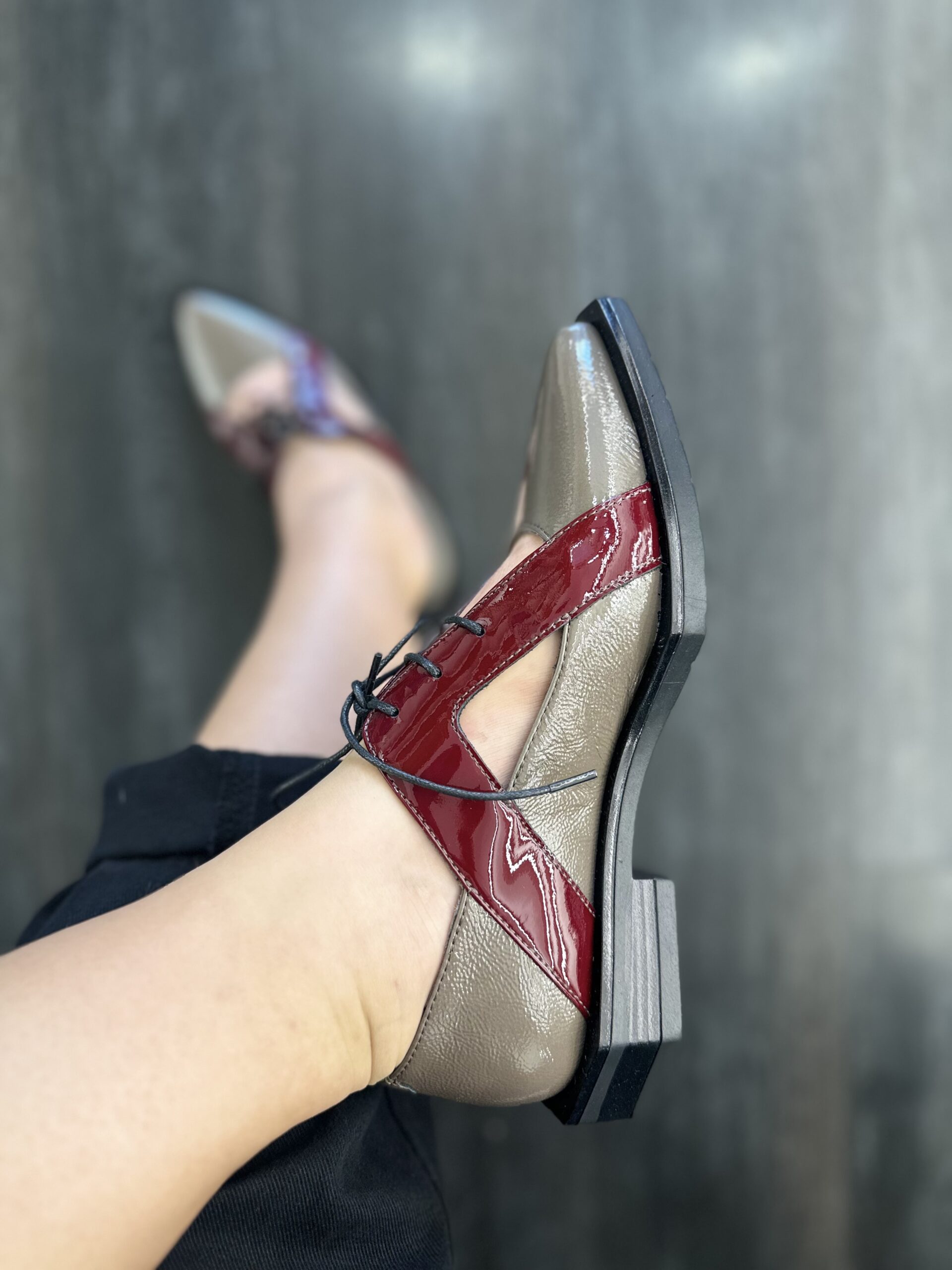 Mocassino taupe/bordeaux Le Bohemien - immagine 2