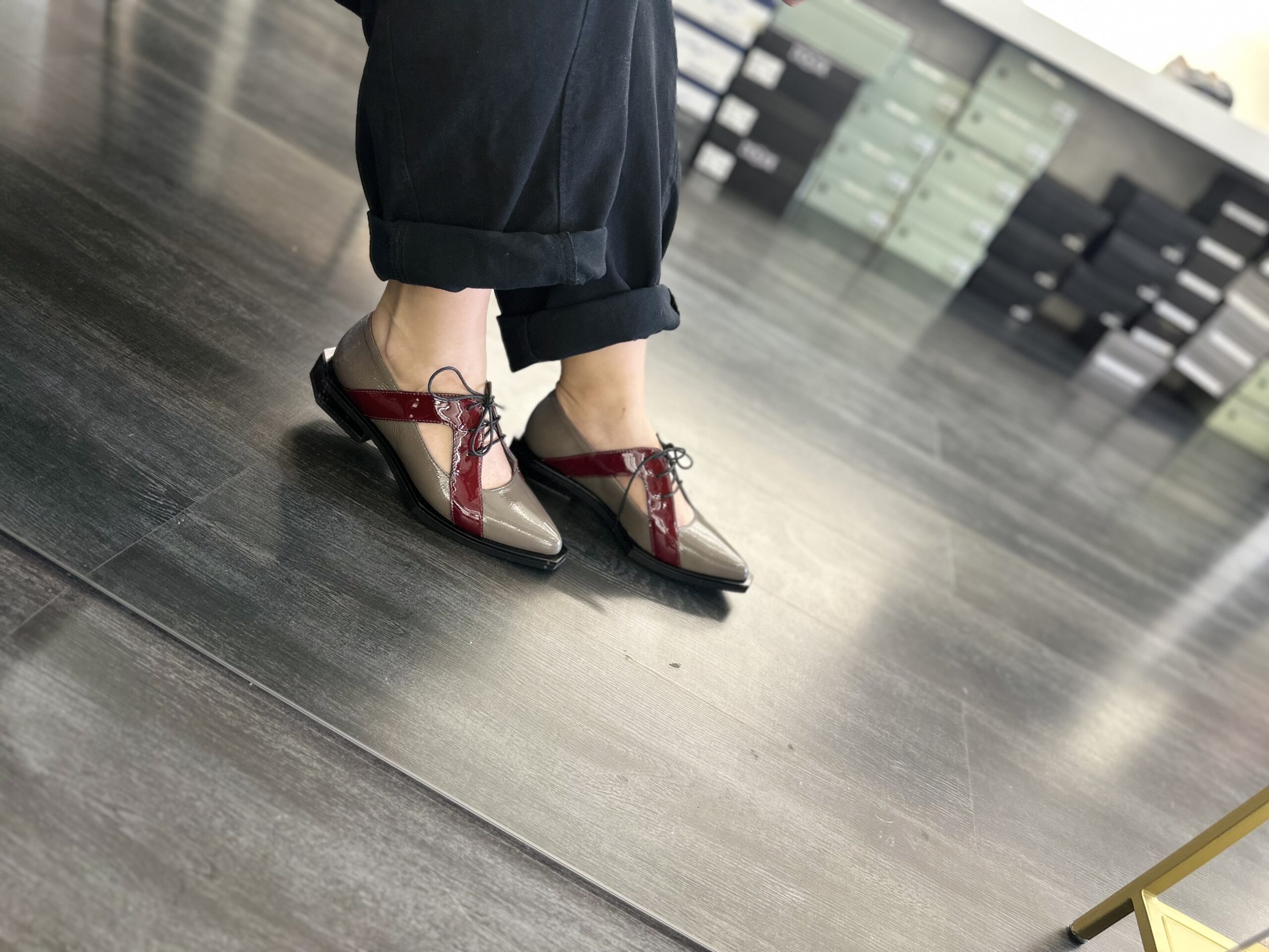 Mocassino taupe/bordeaux Le Bohemien - immagine 3