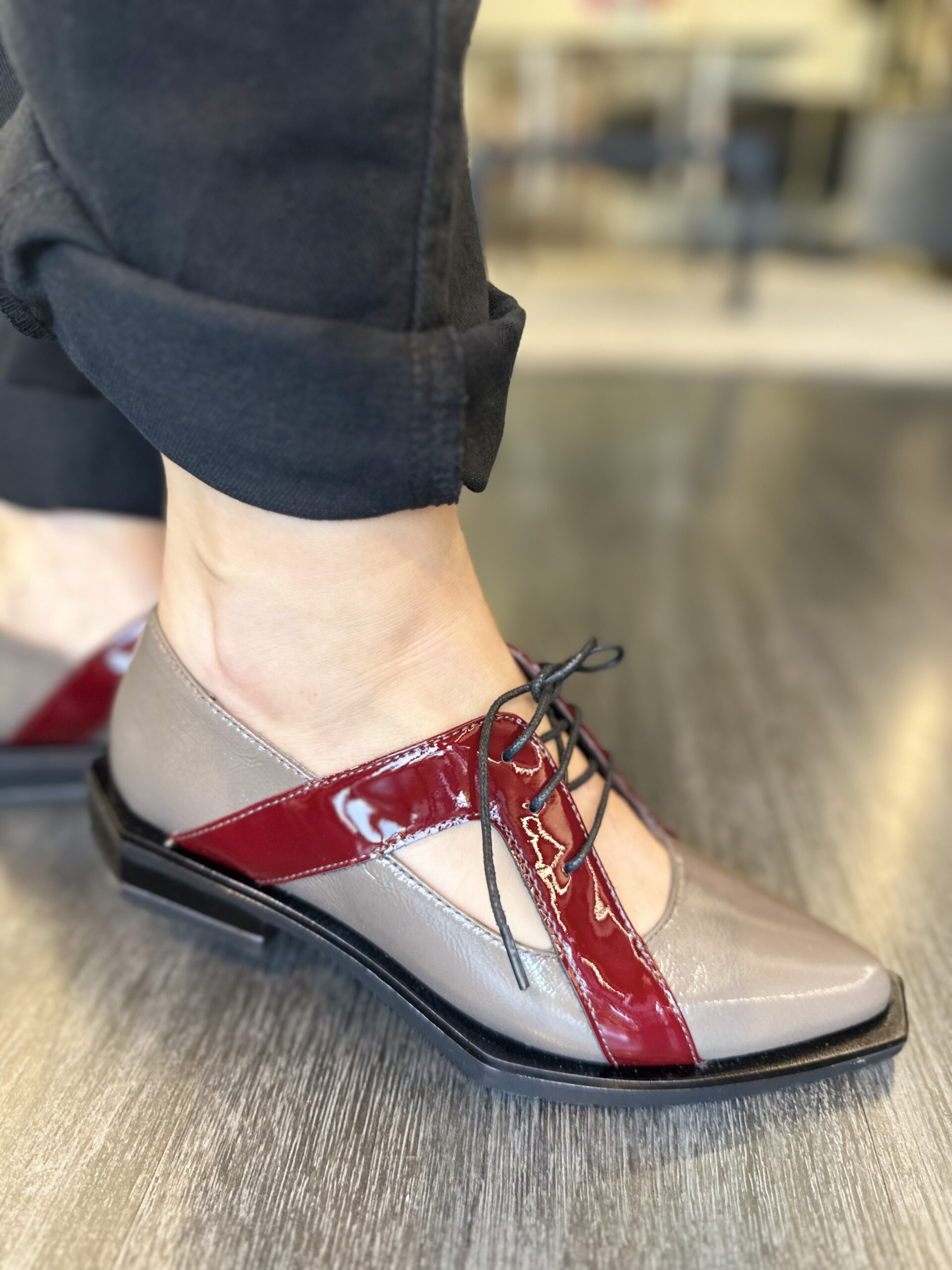 Mocassino taupe/bordeaux Le Bohemien - immagine 4